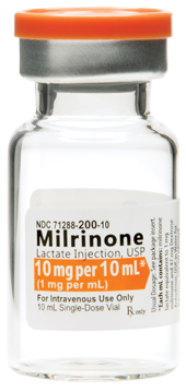 Milrinone Lactate Injection, USP 10 mg per 10 mL